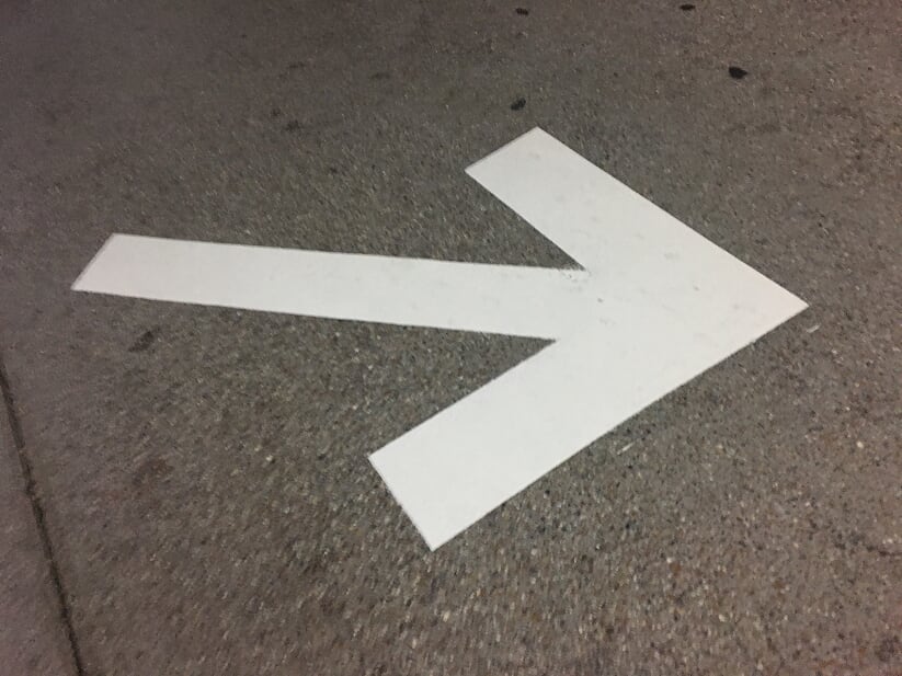 Directional arrows in your parking lot in Mobile, Alabama
